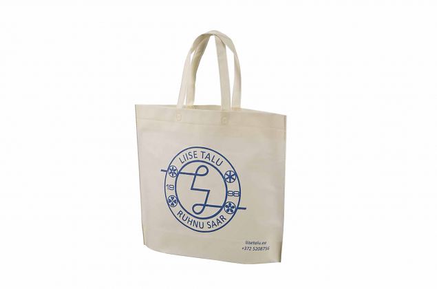 beige non-woven bag with personal print 