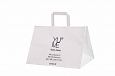 white paper bag with print | Galleri-White Paper Bags with Flat Handles white kraft paper bag 