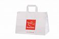 white paper bag | Galleri-White Paper Bags with Flat Handles white kraft paper bag with print 