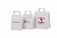 white kraft paper bag with print | Galleri-White Paper Bags with Flat Handles white kraft paper ba