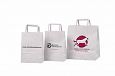 white paper bags | Galleri-White Paper Bags with Flat Handles white paper bag with personal print 