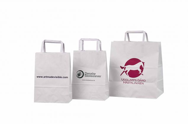 white paper bag with personal print 