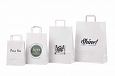 white kraft paper bag with print | Galleri-White Paper Bags with Flat Handles white paper bags wit