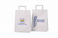 white paper bag with print | Galleri-White Paper Bags with Flat Handles white paper bags with logo