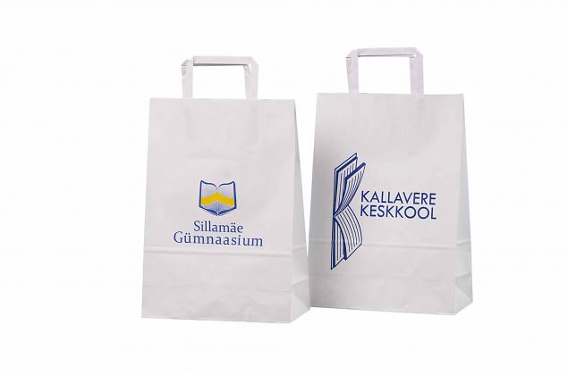 white paper bags with logo 