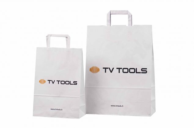 white paper bag with personal logo 