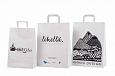 white paper bag with logo | Galleri-White Paper Bags with Flat Handles durable white paper bag 