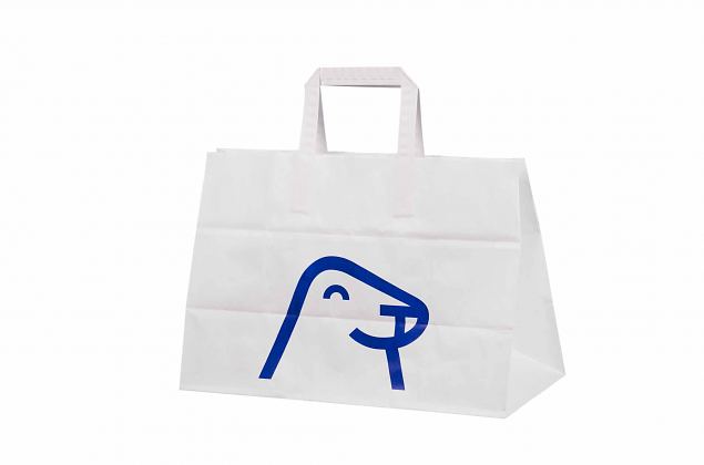 durable white paper bag with print 
