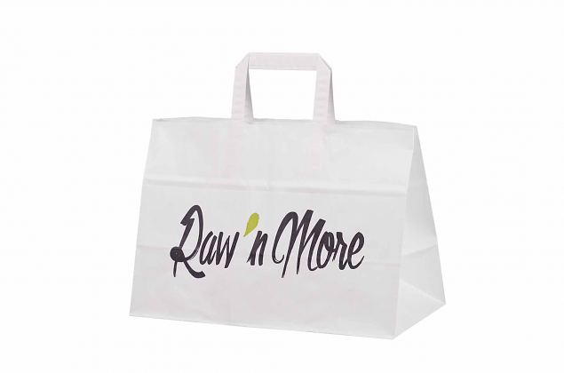 durable white paper bags with print 