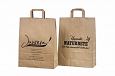 durable brown paper bags with print | Galleri-Brown Paper Bags with Flat Handles eco friendly brow