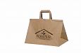 durable brown paper bags with print | Galleri-Brown Paper Bags with Flat Handles eco friendly brow