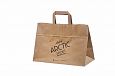 durable brown paper bag with print | Galleri-Brown Paper Bags with Flat Handles durable and eco fr