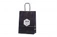 black kraft paper bag with print | Galleri-Black Paper Bags with Rope Handles black paper bag with