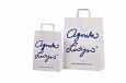 white paper bag with personal print | Galleri-White Paper Bags with Flat Handles durable white pap