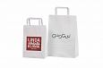 strong white kraft paper bag with print | Galleri-White Paper Bags with Flat Handles strong white 