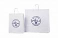 valkoiset paperikassit logopainatuksella | Kuvagalleria tynn korkealaatuisia tuotteita vakoinen