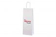 white paper bag with logo | Galleri wine paper bag for a one bottle 