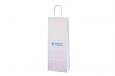white paper bag with printed design | Galleri logo printed wine bottle bag 