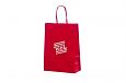 white paper bag with logo | Galleri red color paper bag with logo print 