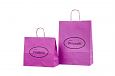 wine paper bag with logo | Galleri pink paper bags with logo print 