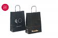 svart kraftpapirpose med logo | Referanser-svarte papirposer solide svarte kraftpapirposer med try