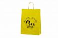 kollased paberkotid | Fotogalerii- kollased paberkotid, millele trkitud klientide logod 