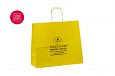 trkiga kollased paberkotid | Fotogalerii- kollased paberkotid, millele trkitud klientide logod 