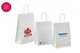 Trkiga valged paberkotid | Fotogalerii- valged paberkotid, millele trkitud klientide logod brnd