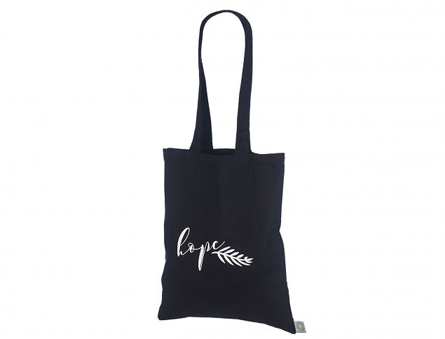 St�rke sort organisk bomuldspose i h�j kvalitet. Gratis transport til Danmark. 