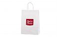 Valged paberist kotid on s.. | Fotogalerii- valged paberkotid, millele trkitud klientide logod N