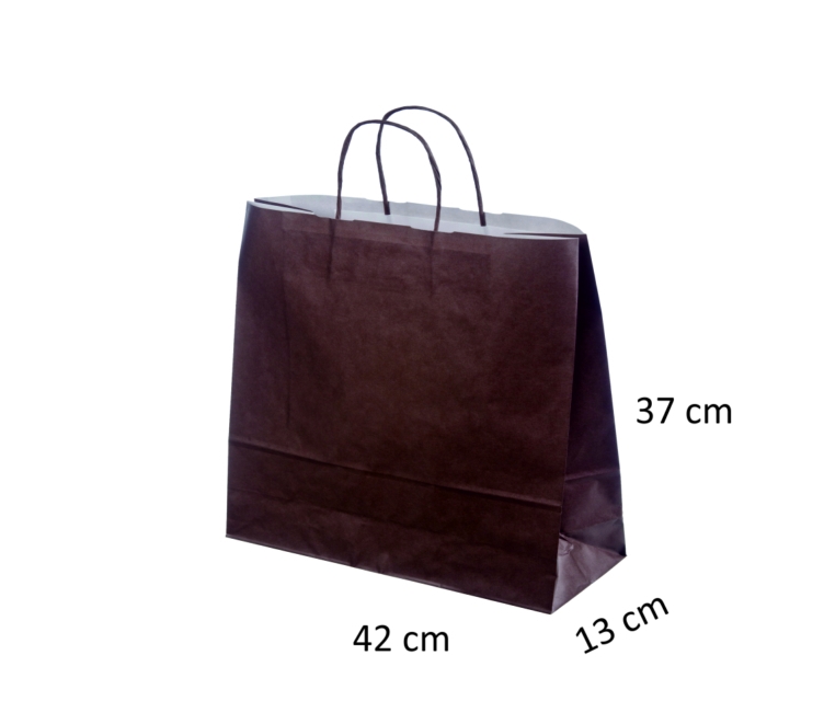 Tumepruunid paberkotid