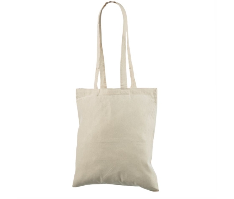 Loodusvalget värvi riidest kott pikkade sangadega