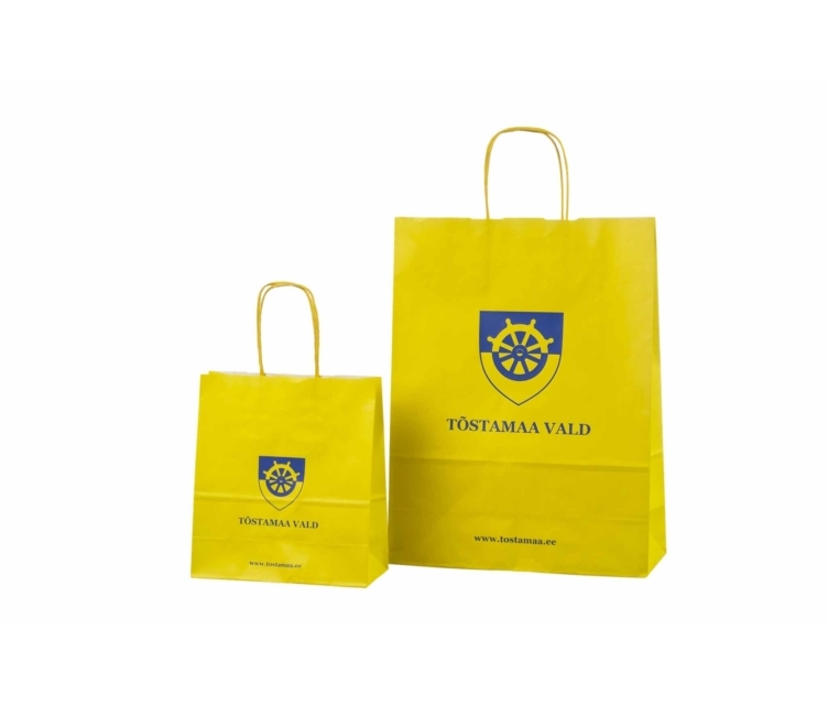 Kollased paberkotid trükiga