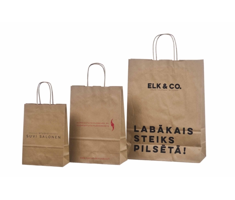 Nöörsangadega ökopaberist kotid personaalse trükiga