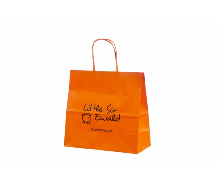 Oranžid paberkotid logoga