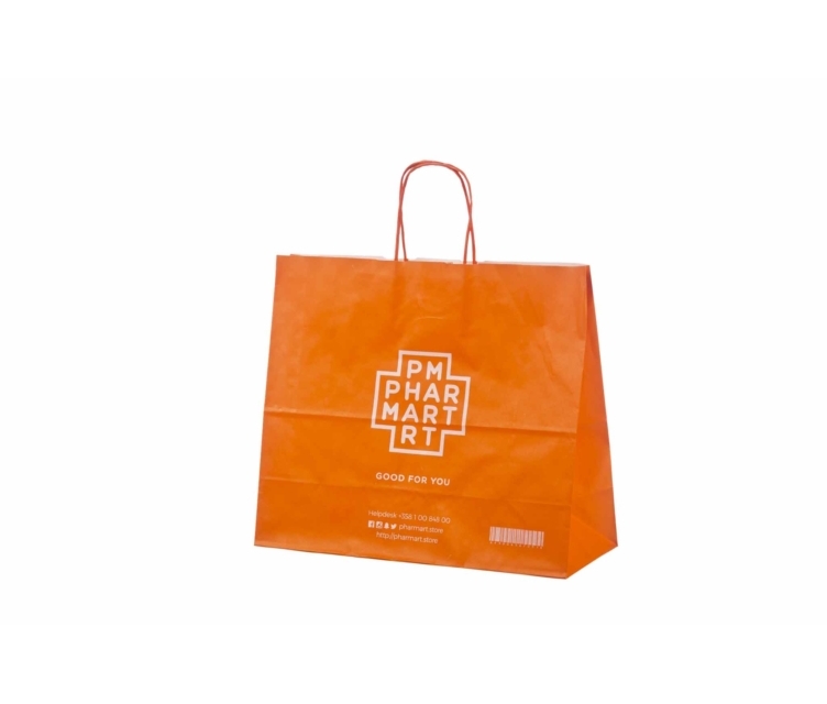 Oranžid paberkotid trükiga