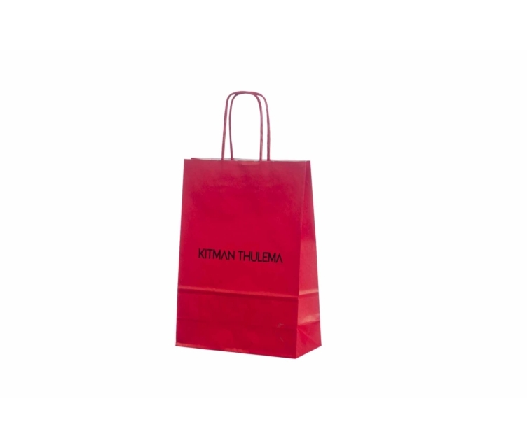 Punased paberkotid trükiga