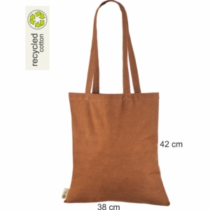 Rooste värvi ümbertöödeldud puuvillast kott