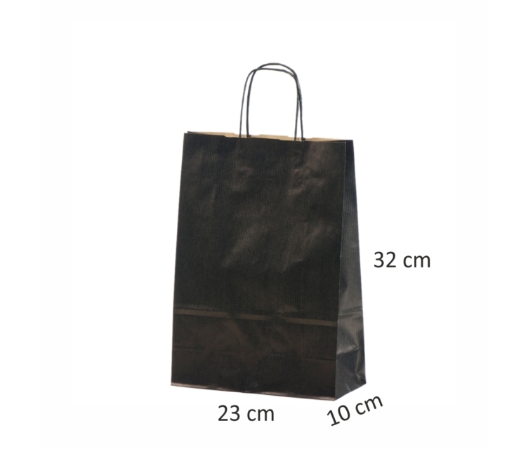 Musta värvi paberkotid.