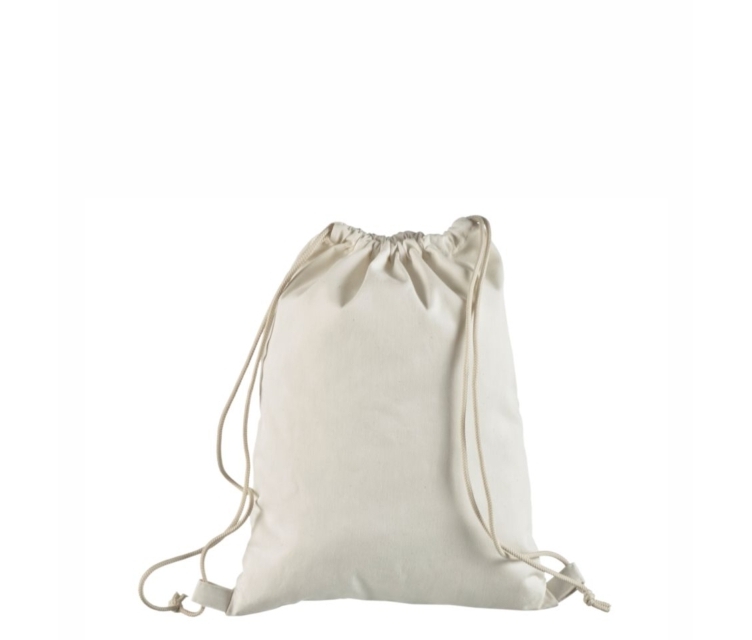 Loodusvalge tugevast puuvillasest riidest seljakott