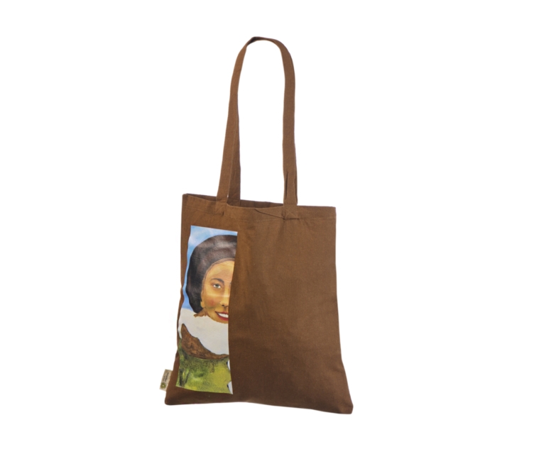 Rooste värvi ümbertöödeldud puuvillast kott