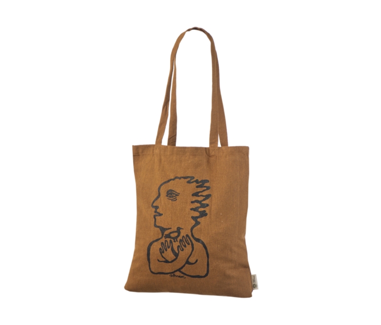 Rooste värvi ümbertöödeldud puuvillast kott