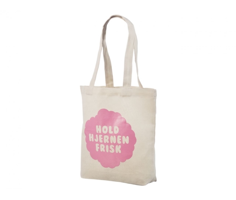 Loodusvalge tugevast kangast suur kangast kott logoga