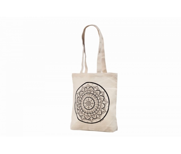 Loodusvalge tugevast kangast väiksem kott