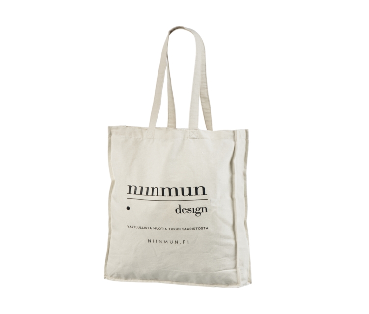 Loodusvalget värvi küljevoldiga riidest kott trükiga