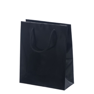 Mustad läikiva laminaadiga paberkotid