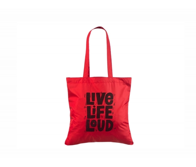 Punast värvi vetthülgavast nailonist kott logoga