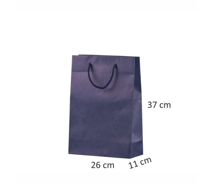Sinist värvi käsitööna valmistatud kraftpaberist kotid 26x11x37