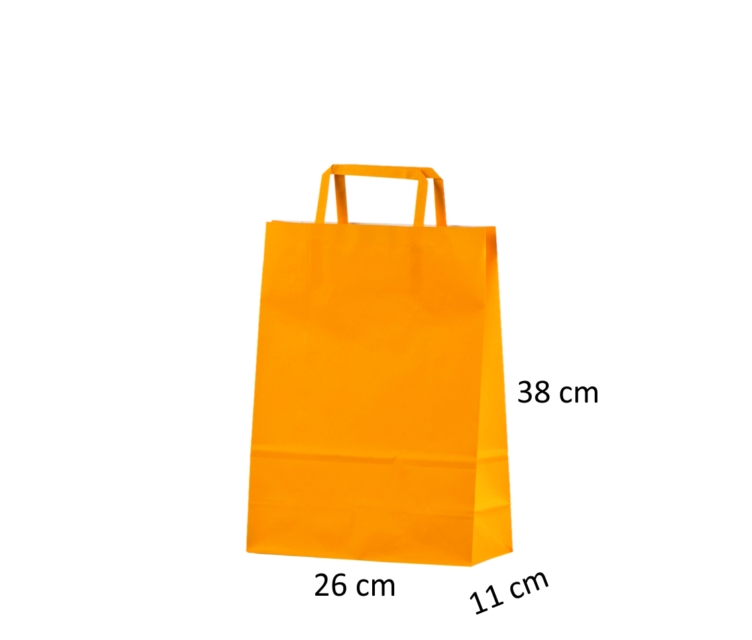 Oranžid lamedate sangadega paberkotid