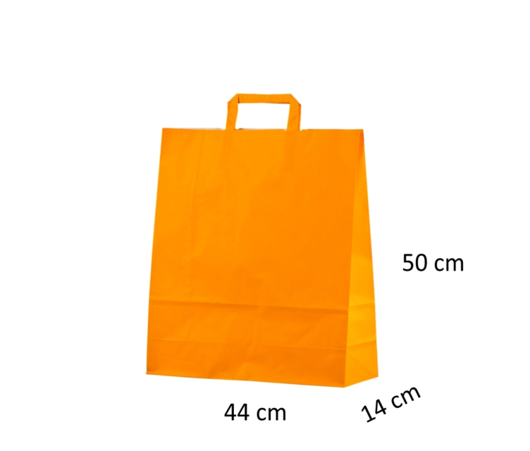 Oranžid lamedate sangadega paberkotid